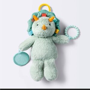 Cloud Island Mint Dinosaur Plush with Teething Rings